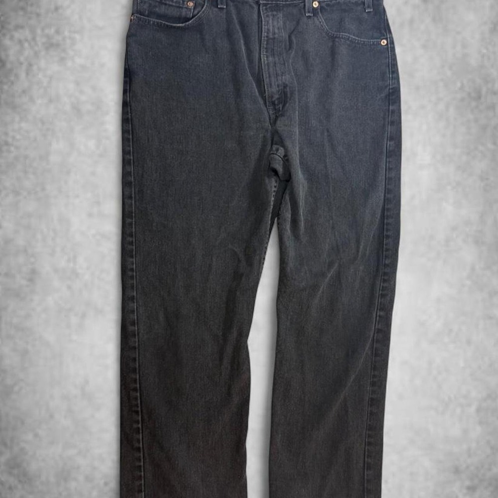 Levis 505 Regular Fit Straight Leg Jeans Mens W36 L30 Vintage Faded Black 90s